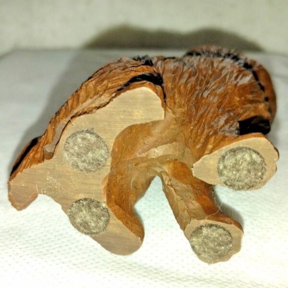 Cat Sculpture Made of Crushed Pecan Shells Beautiful by Red Mill of VA. Vintage - Picture 8 of 11